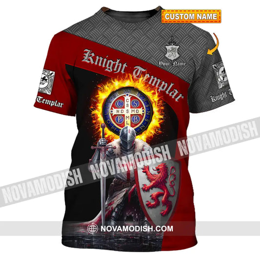 Unisex Shirt - Custom Text Shirt Templar Knight England Shirt T-shirt