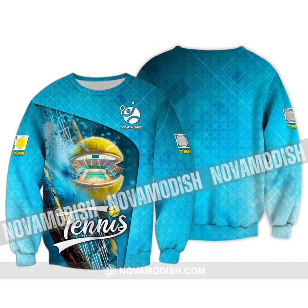 Unisex Shirt - Custom Text Shirt Tennis Shirt Long Sleeve / S T-shirt