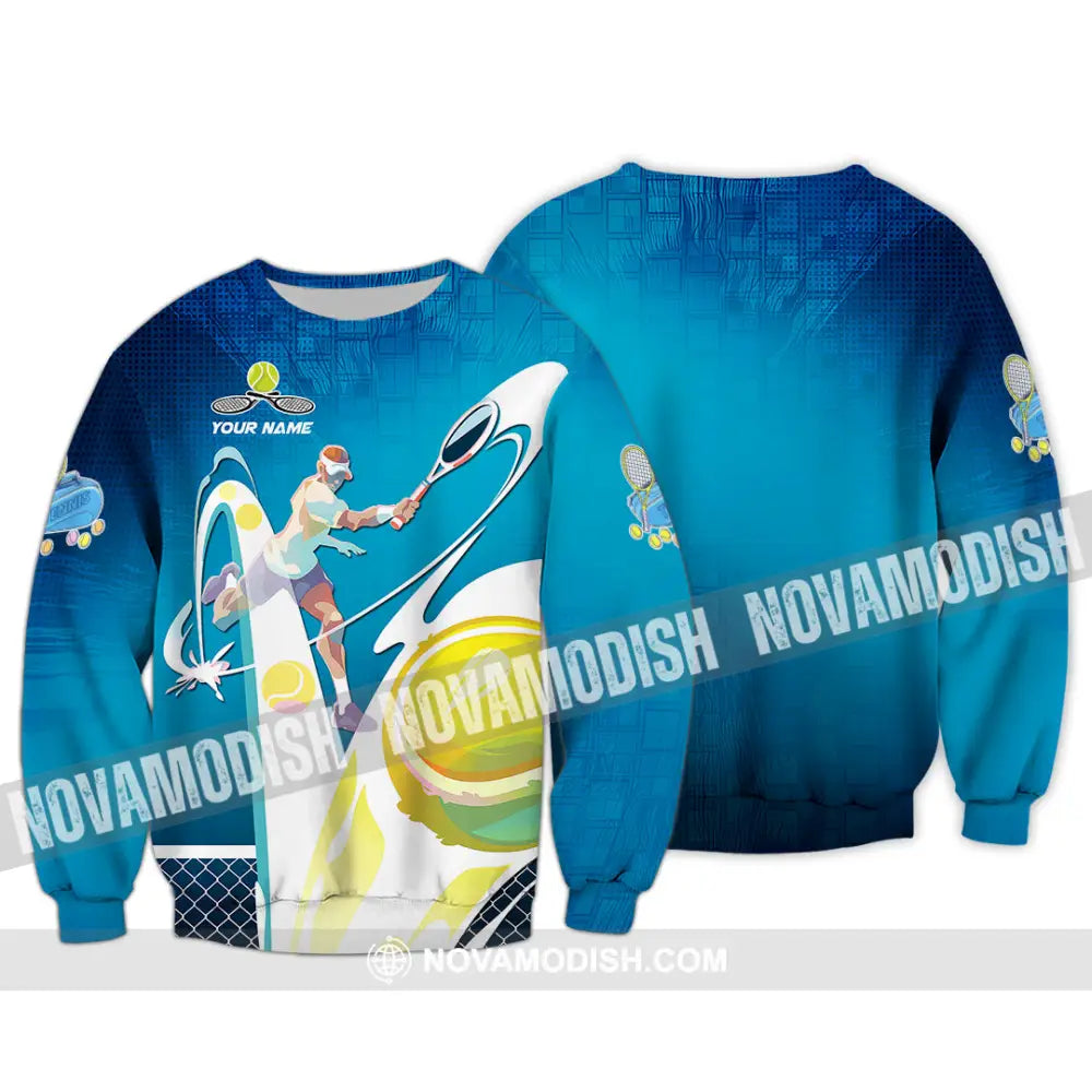 Unisex Shirt - Custom Text Shirt Tennis Shirt Long Sleeve / S T-shirt