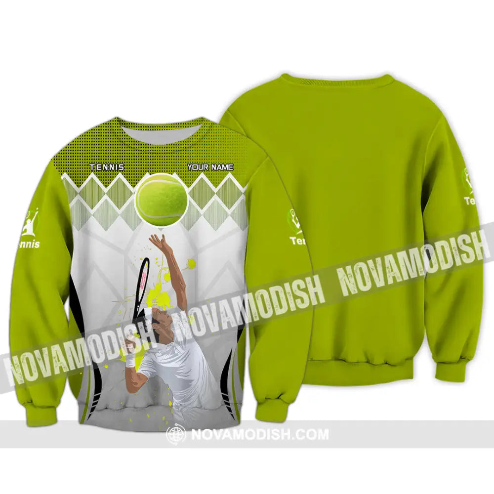 Unisex Shirt - Custom Text Shirt Tennis Long Sleeve / S T-shirt
