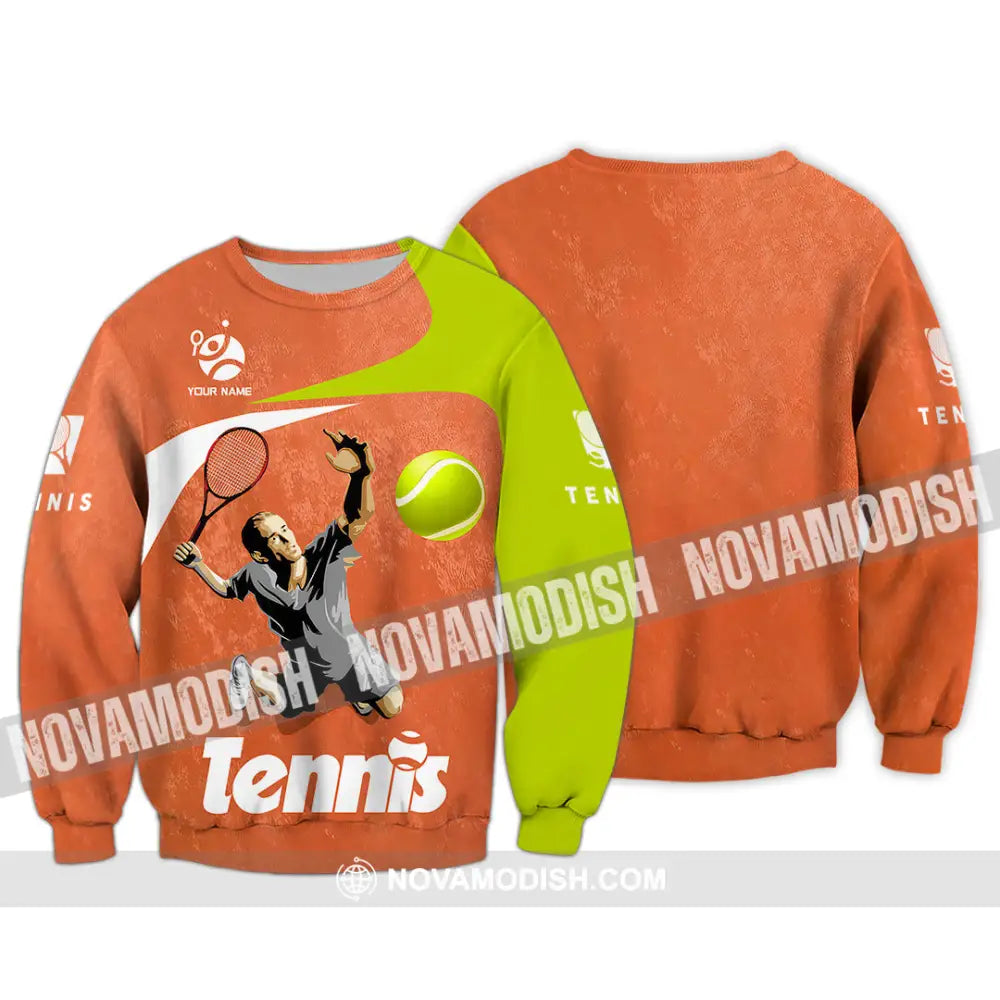 Unisex Shirt - Custom Text Shirt Tennis Long Sleeve / S T-shirt