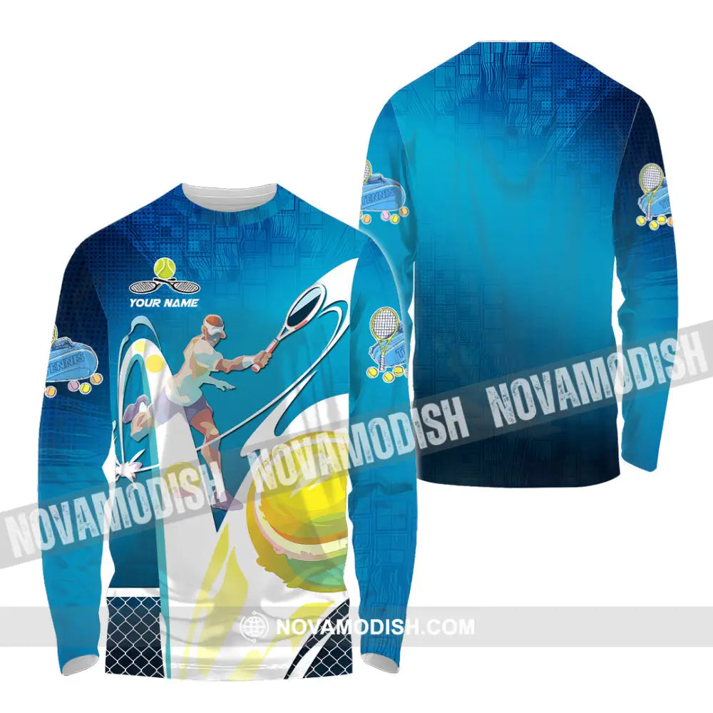 Unisex Shirt - Custom Text Shirt Tennis Shirt Long Sleeve Shirt / S T-shirt