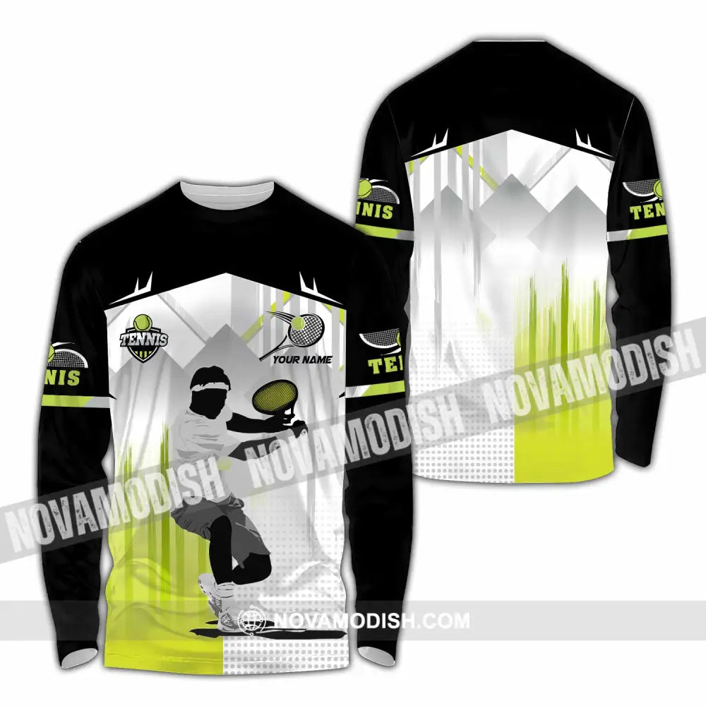 Unisex Shirt - Custom Text Shirt Tennis Shirt Long Sleeve Shirt / S T-shirt