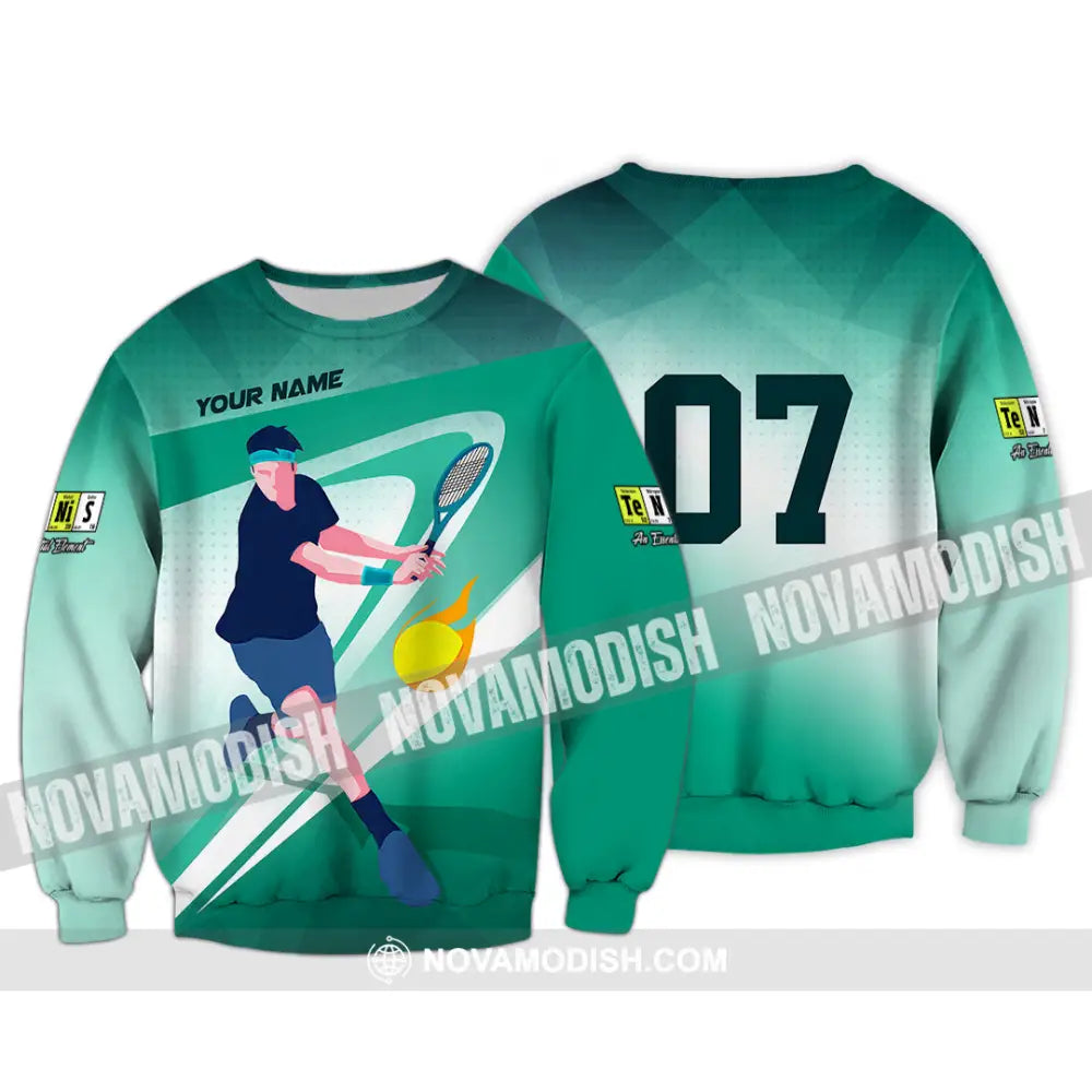 Unisex Shirt - Custom Text Shirt Tennis Shirt Long Sleeve / S T-shirt