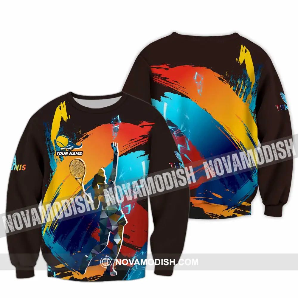 Unisex Shirt - Custom Text Shirt Tennis Shirt Long Sleeve / S T-shirt