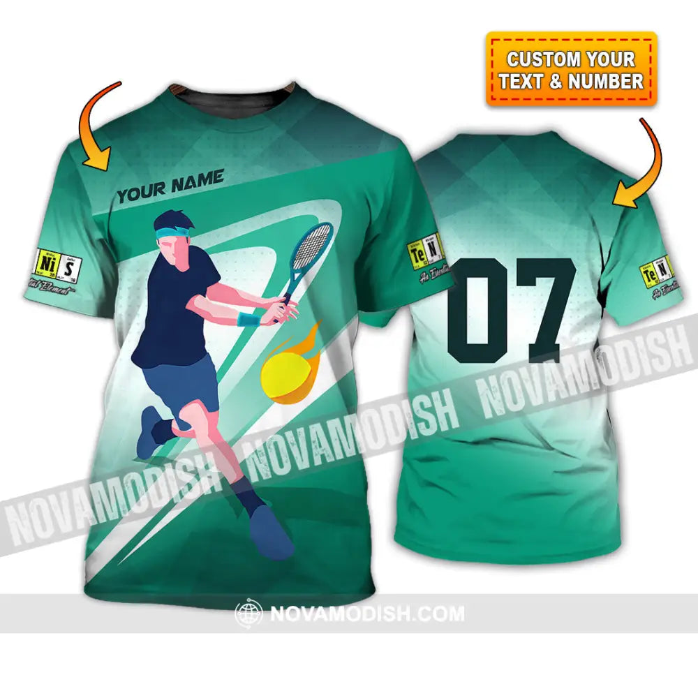 Unisex Shirt - Custom Text Shirt Tennis Shirt T-shirt