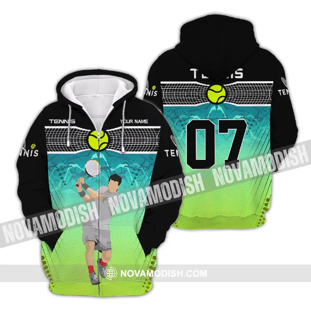 Unisex Shirt - Custom Text Shirt Tennis Shirt Zipper Hoodie / S T-shirt