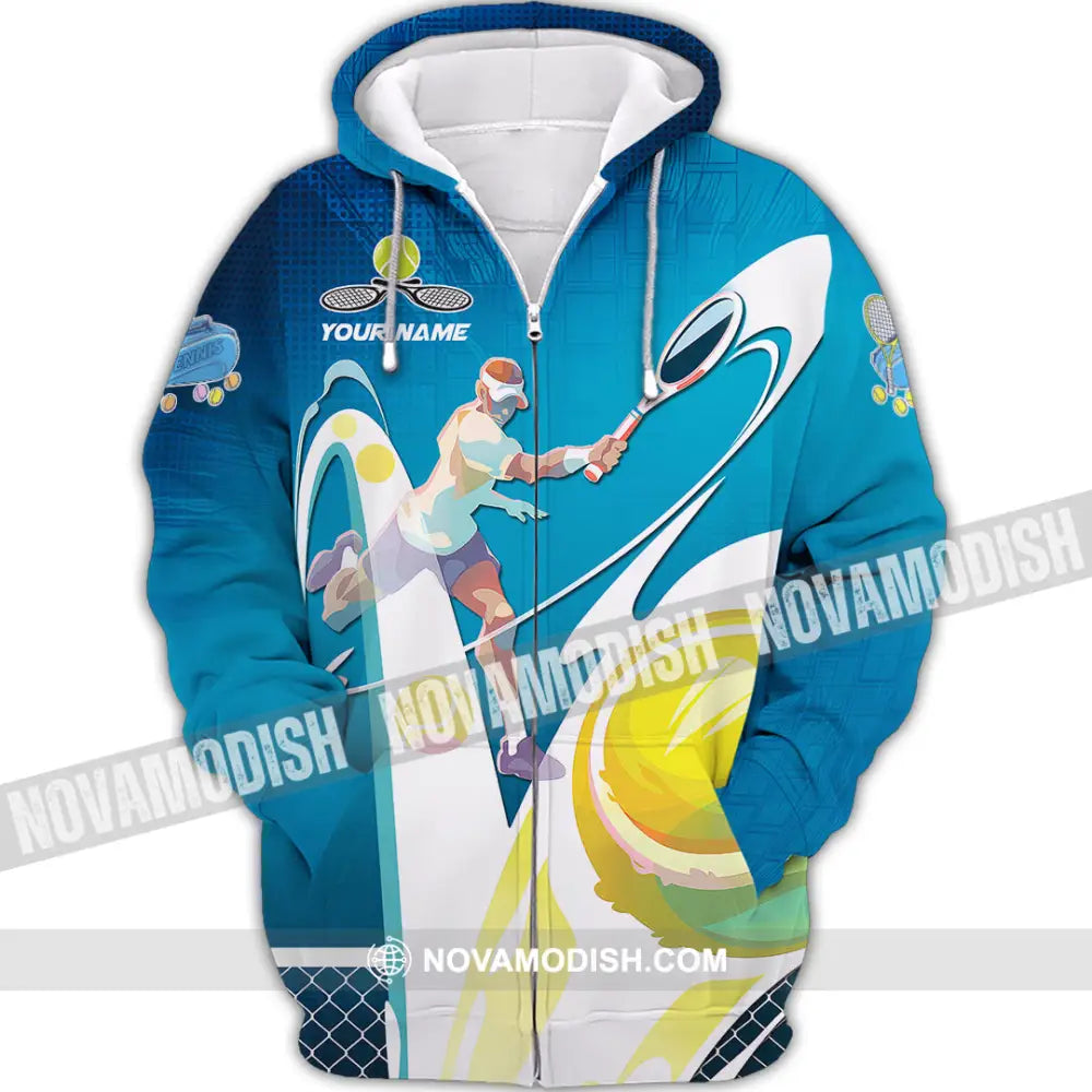 Unisex Shirt - Custom Text Shirt Tennis Shirt Zipper Hoodie / S T-shirt