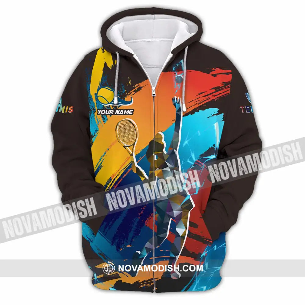 Unisex Shirt - Custom Text Shirt Tennis Shirt Zipper Hoodie / S T-shirt