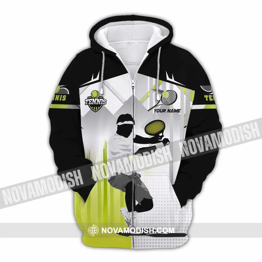 Unisex Shirt - Custom Text Shirt Tennis Shirt Zipper Hoodie / S T-shirt