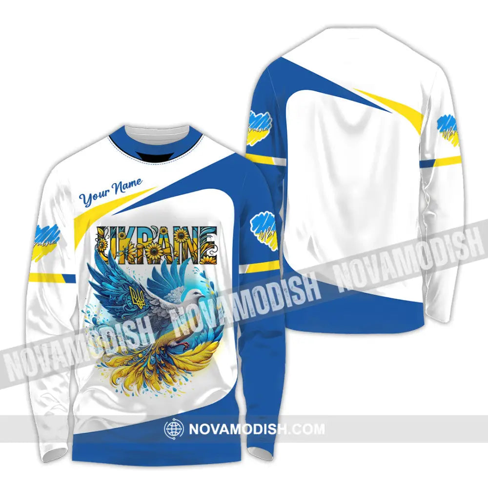 Unisex Shirt - Custom Text Shirt Ukraine Shirt Long Sleeve Shirt / S T-shirt