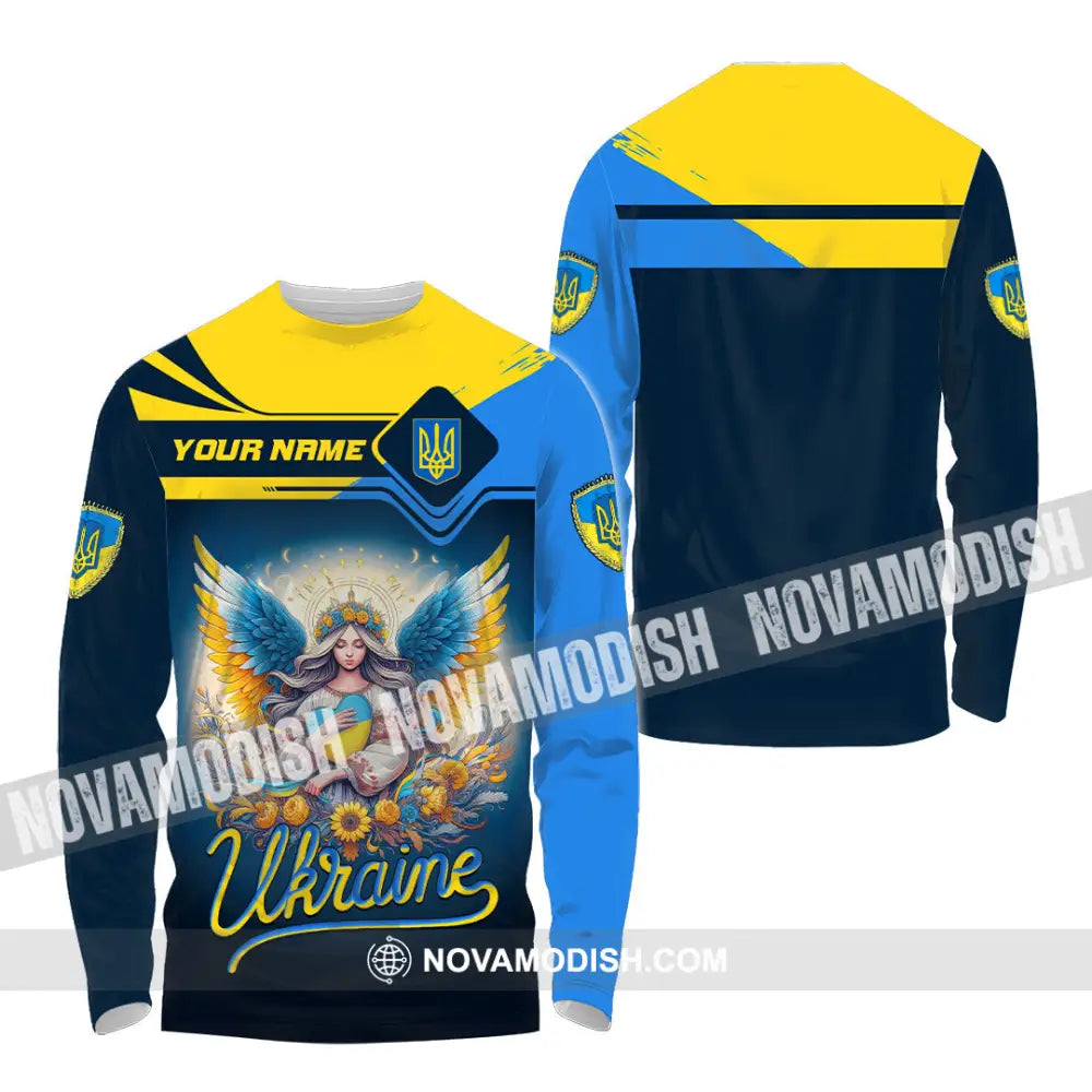 Unisex Shirt - Custom Text Shirt Ukraine Shirt Long Sleeve Shirt / S T-shirt