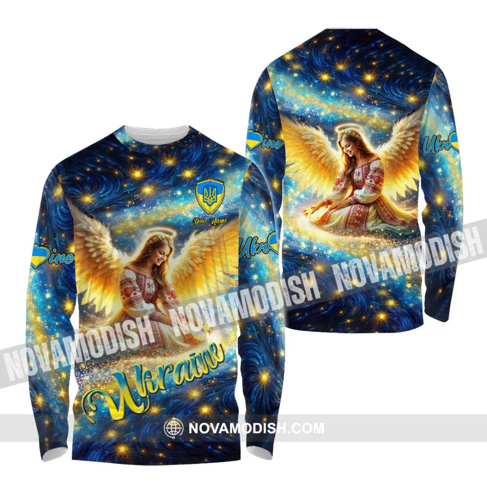 Unisex Shirt - Custom Text Shirt Ukraine Shirt Long Sleeve Shirt / S T-shirt