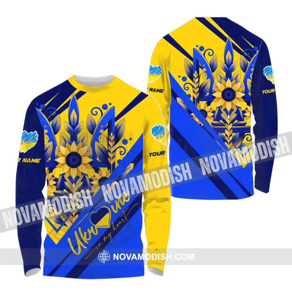 Unisex Shirt - Custom Text Shirt Ukraine Shirt Long Sleeve Shirt / S T-shirt
