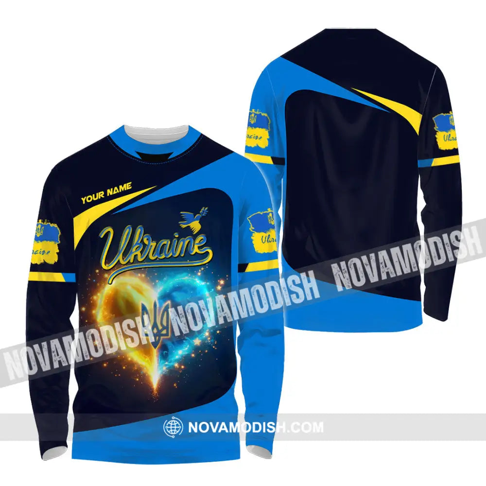 Unisex Shirt - Custom Text Shirt Ukraine Shirt Long Sleeve Shirt / S T-shirt