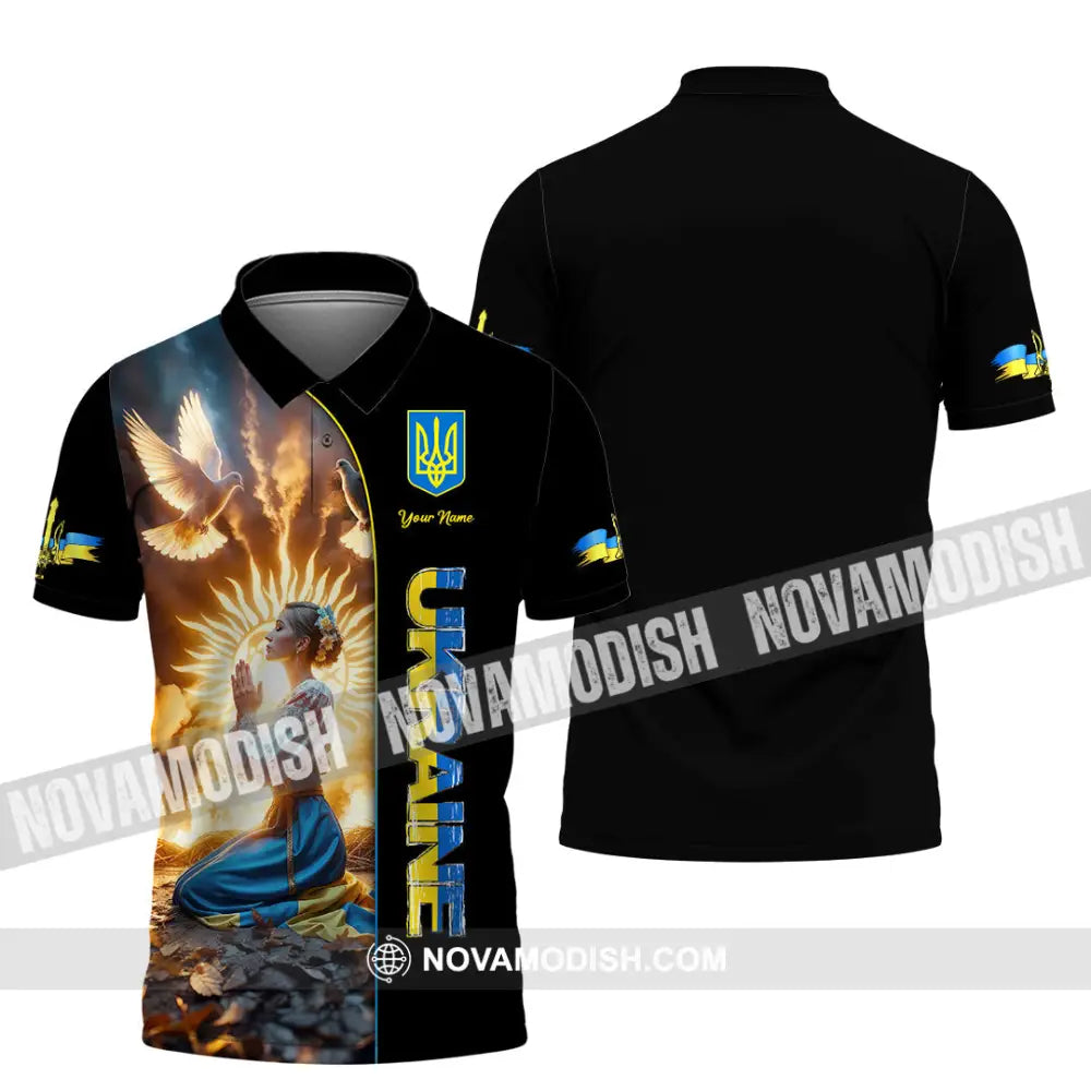 Unisex Shirt - Custom Text Shirt Ukraine Shirt Polo Shirt / S T-shirt