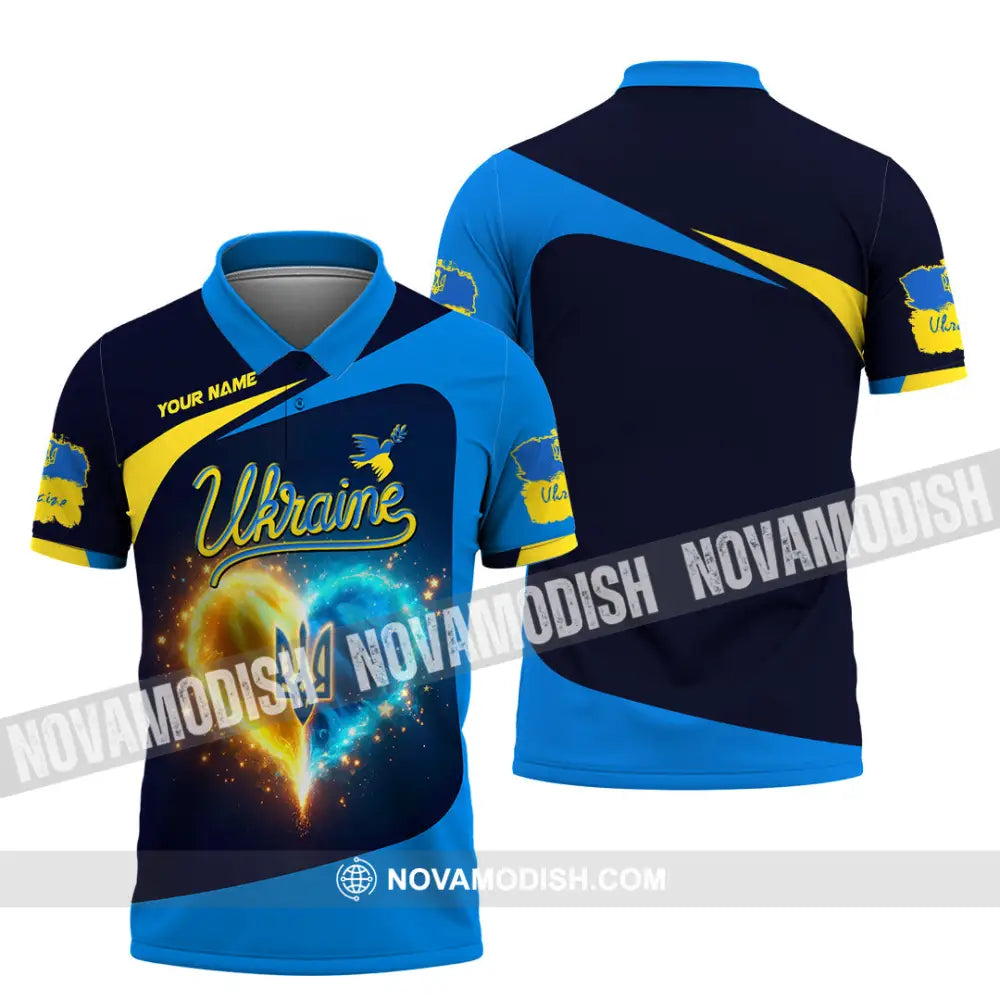 Unisex Shirt - Custom Text Shirt Ukraine Shirt Polo Shirt / S T-shirt