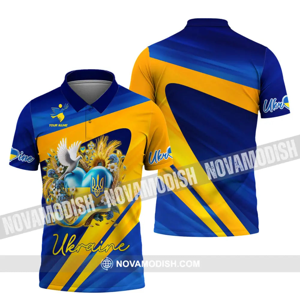 Unisex Shirt - Custom Text Shirt Ukraine Shirt Polo Shirt / S T-shirt