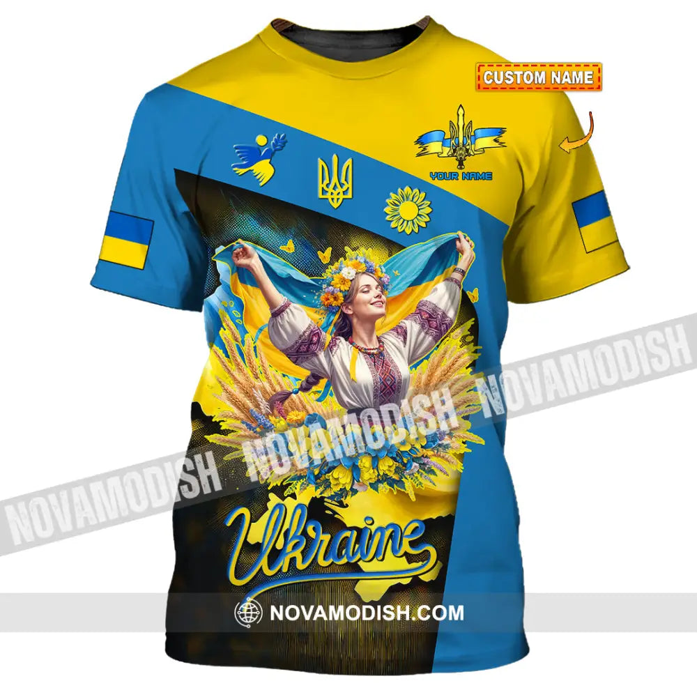 Unisex Shirt - Custom Text Shirt Ukraine Shirt T-shirt
