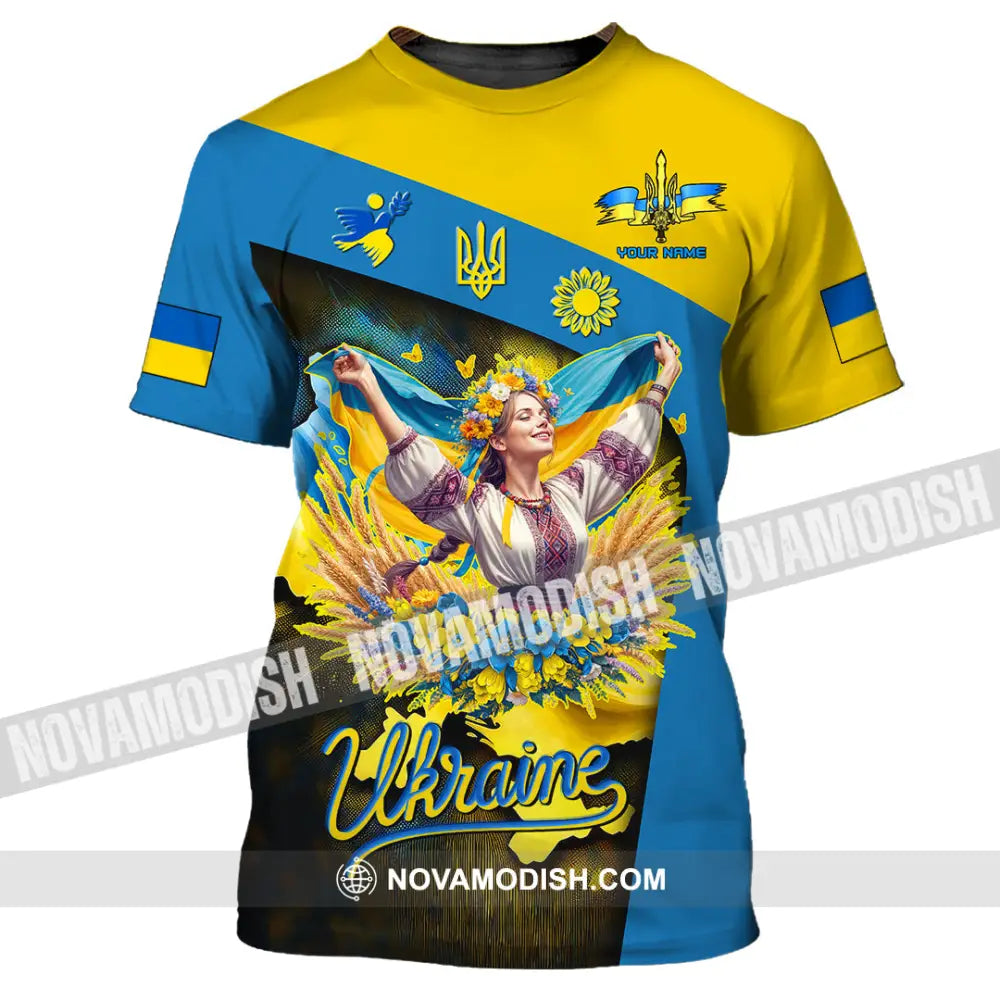 Unisex Shirt - Custom Text Shirt Ukraine Shirt T-Shirt / S T-shirt