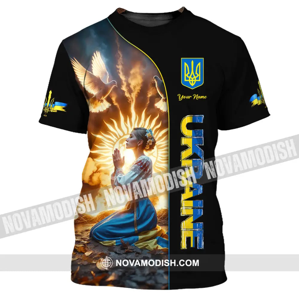 Unisex Shirt - Custom Text Shirt Ukraine Shirt T-Shirt / S T-shirt