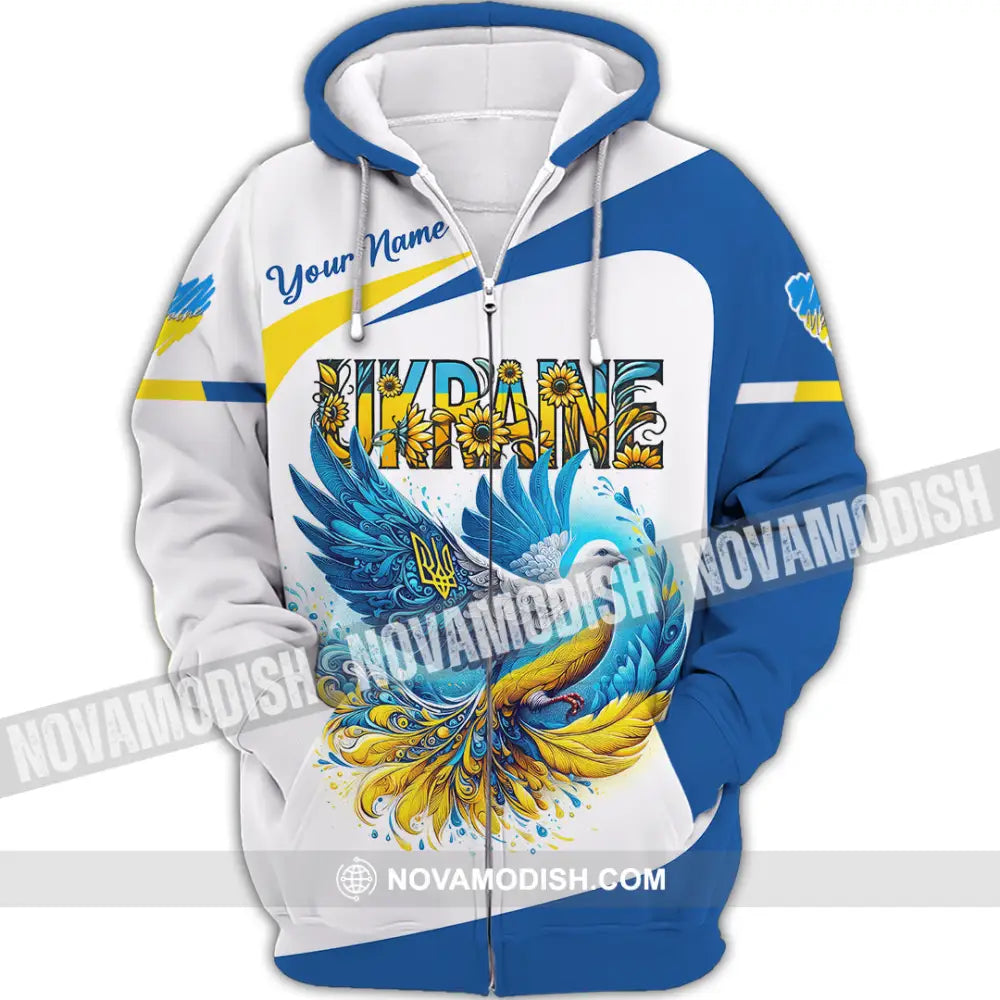 Unisex Shirt - Custom Text Shirt Ukraine Shirt Zipper Hoodie / S T-shirt