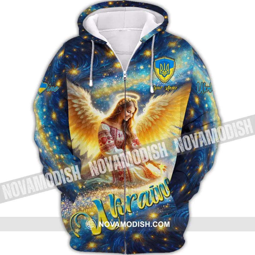 Unisex Shirt - Custom Text Shirt Ukraine Shirt Zipper Hoodie / S T-shirt