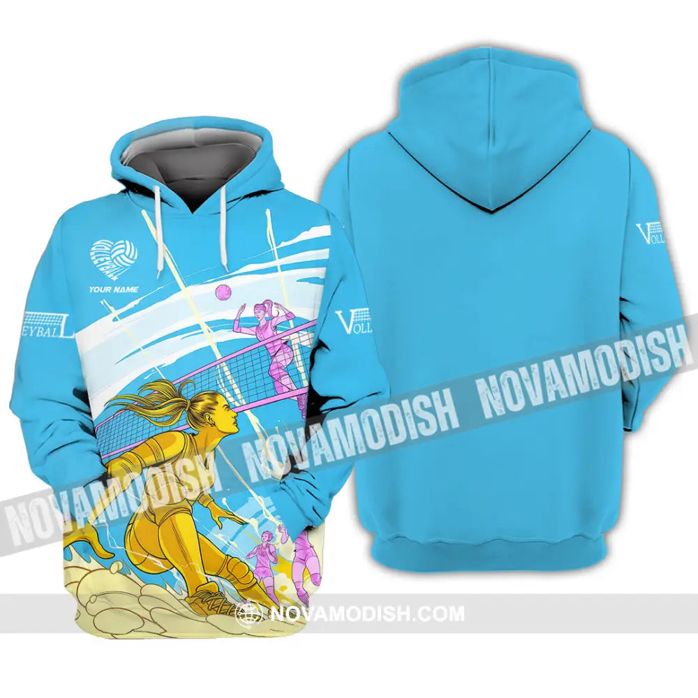 Unisex Shirt - Custom Text Volleyball Hoodie / S T-Shirt