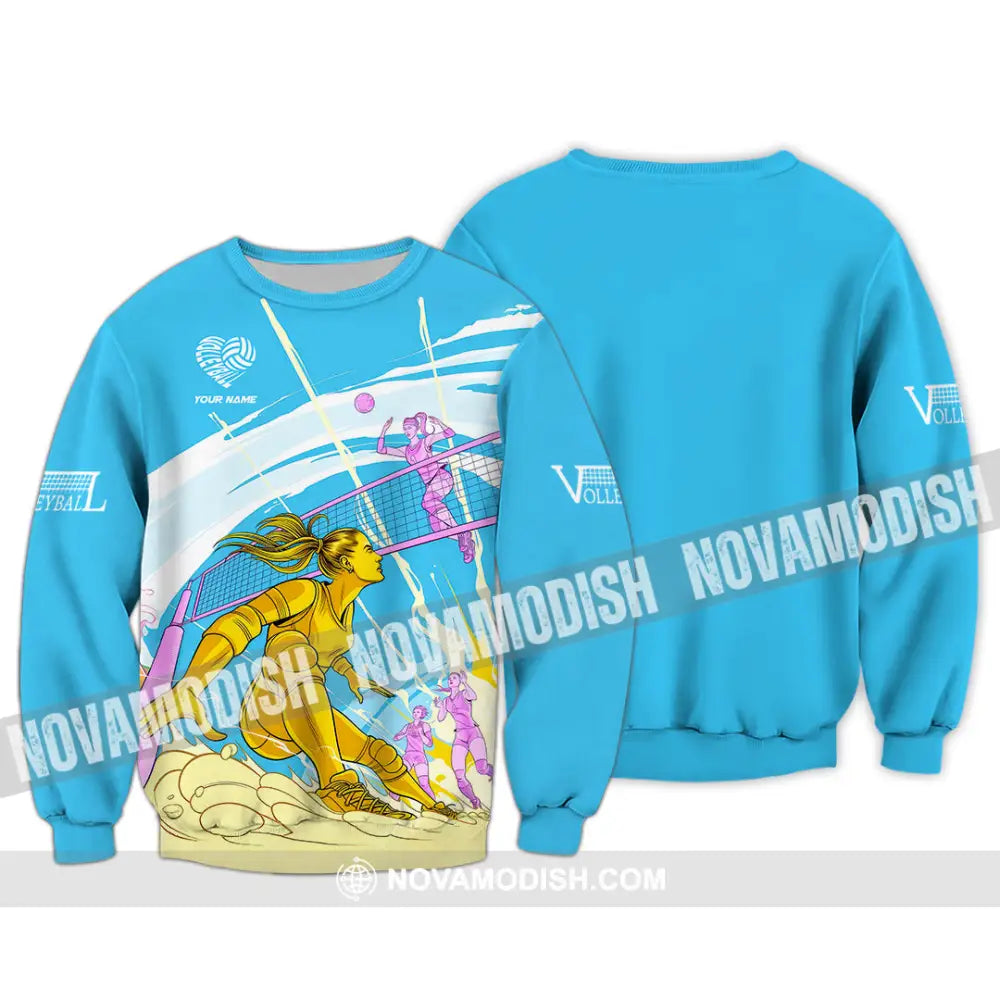 Unisex Shirt - Custom Text Volleyball Long Sleeve / S T-Shirt