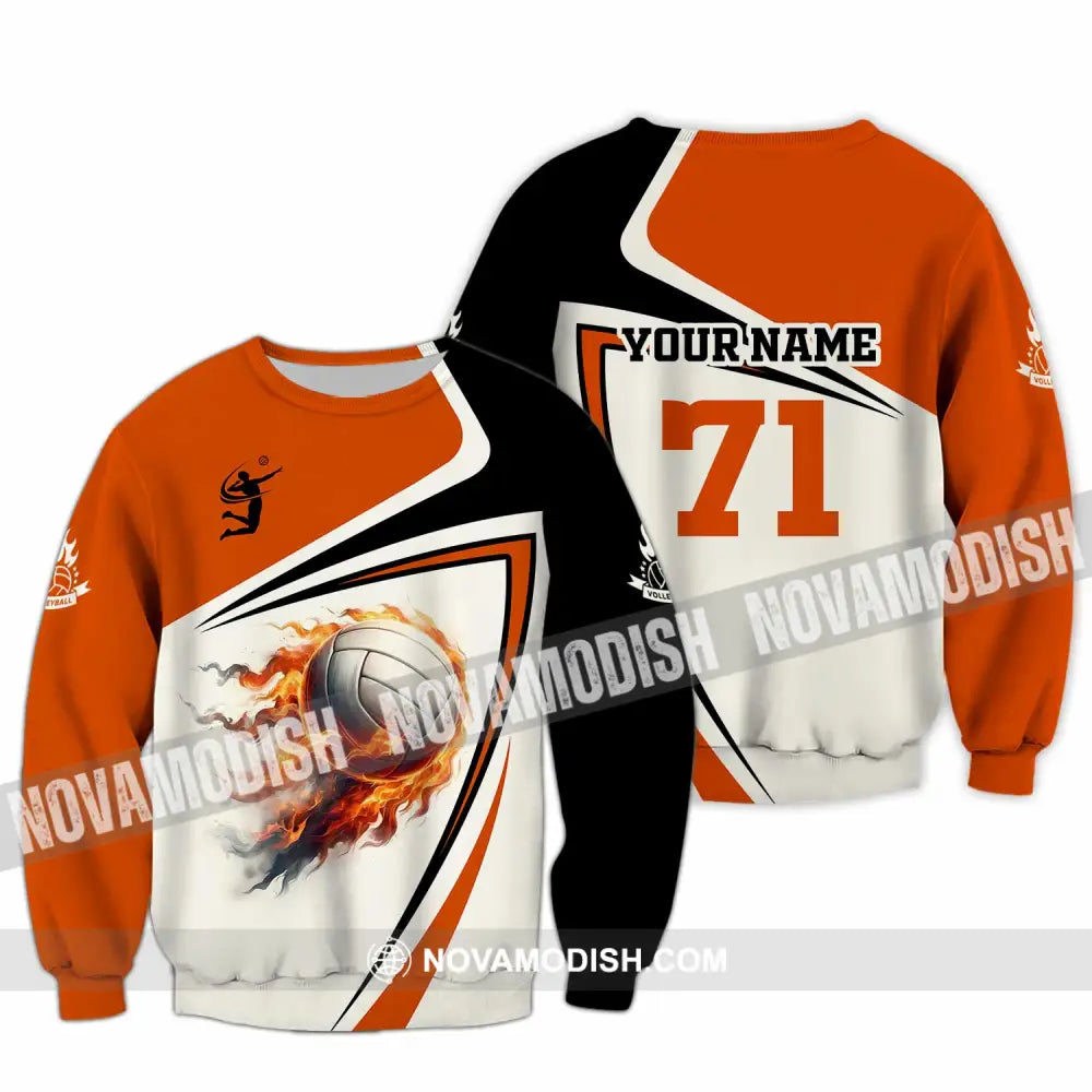 Unisex Shirt - Custom Text Volleyball Long Sleeve / S T-Shirt