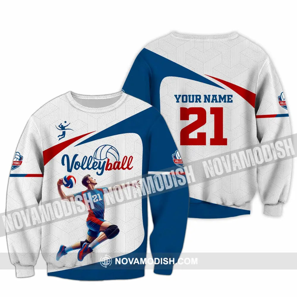 Unisex Shirt - Custom Text Shirt Volleyball Shirt Long Sleeve / S T-shirt