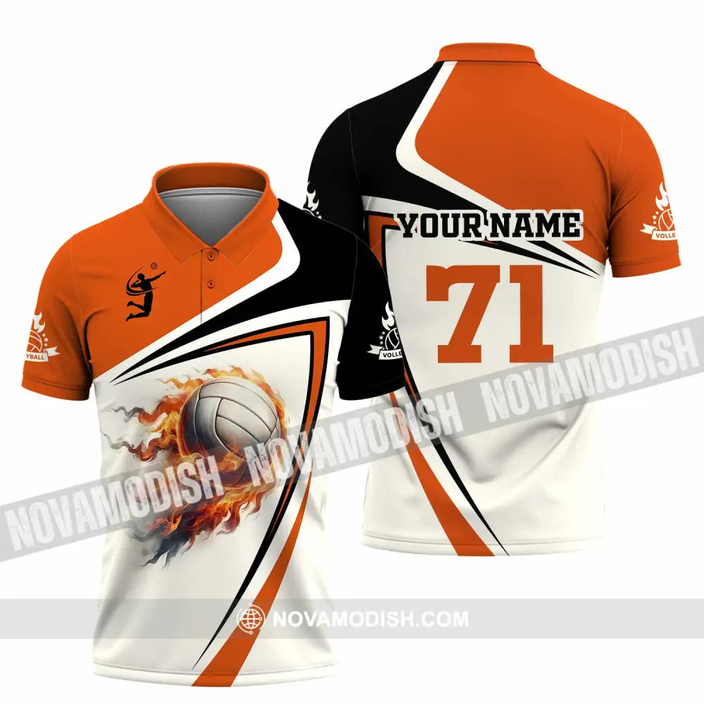 Unisex Shirt - Custom Text Volleyball Polo / S T-Shirt