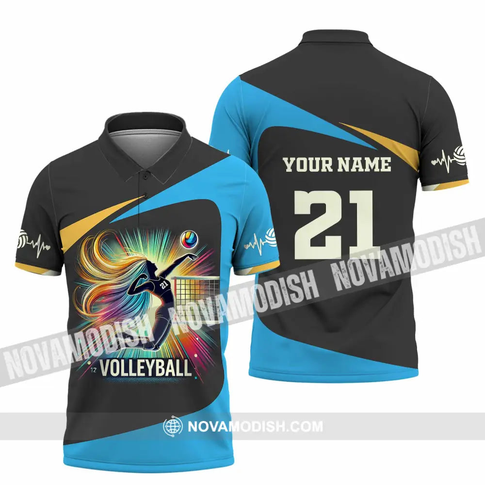 Unisex Shirt - Custom Text Shirt Volleyball Shirt Polo Shirt / S T-shirt
