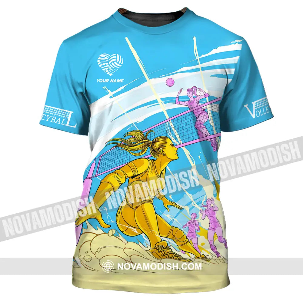 Unisex Shirt - Custom Text Volleyball T-Shirt / S T-Shirt