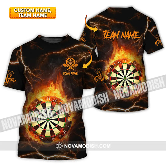 Unisex Shirt - Custom Texts Fire Darts Sport Shirt T-shirt