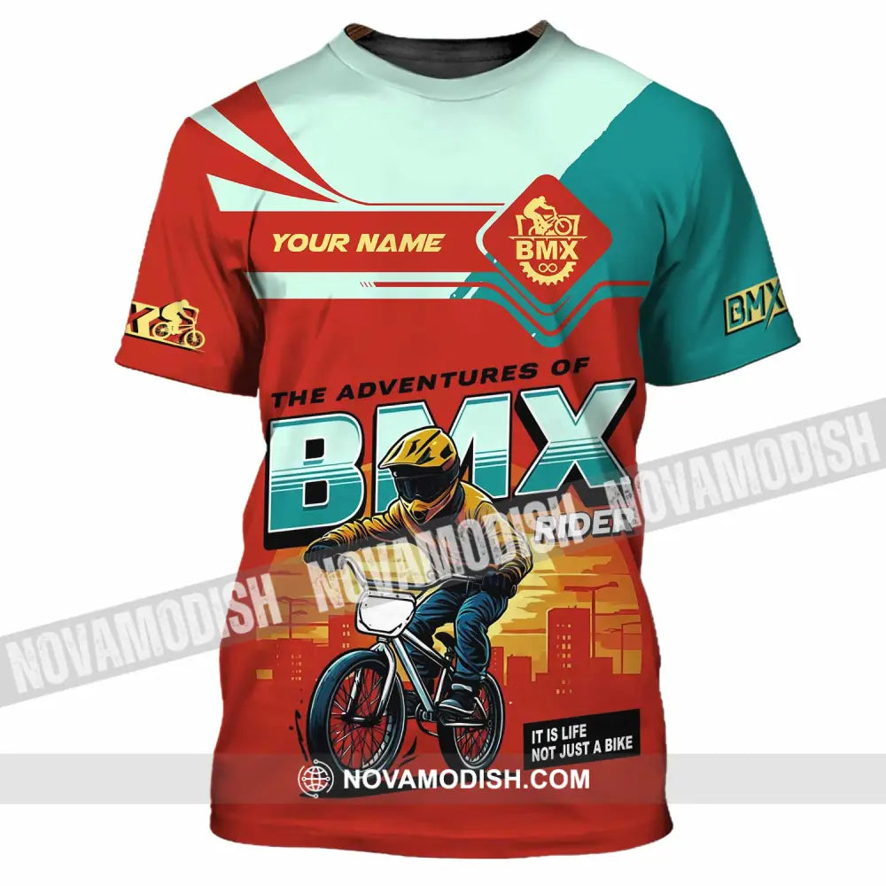 Unisex Shirt - Custom The Adventures Of BMX Rider Shirt T-Shirt / S T-shirt