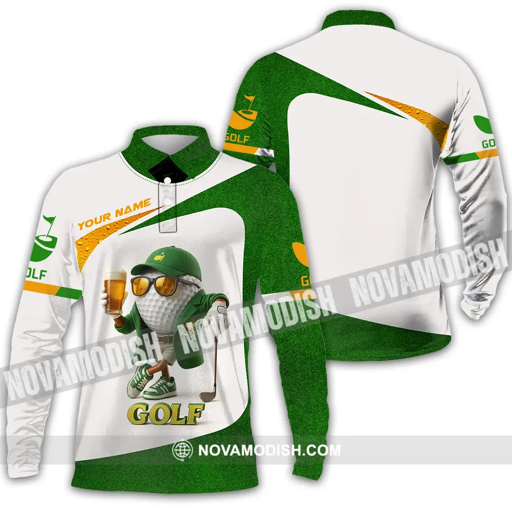Unisex Shirt - Custom The Golf Shirt Long Sleeve Polo / S T-shirt