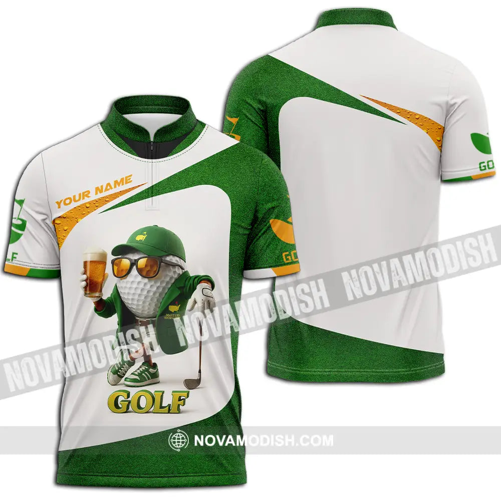 Unisex Shirt - Custom The Golf Shirt Zipper Polo Shirt / S T-shirt