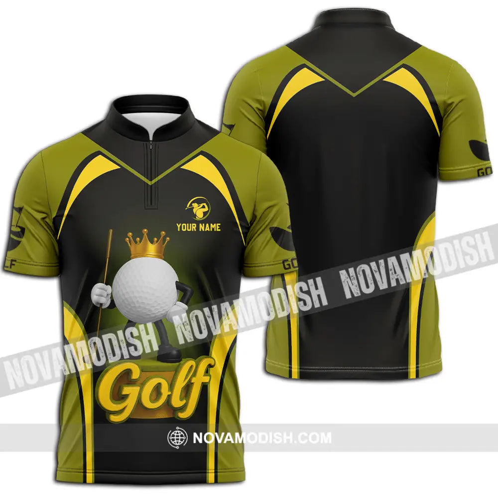Unisex Shirt - Custom The Golf Shirt Zipper Polo Shirt / S T-shirt