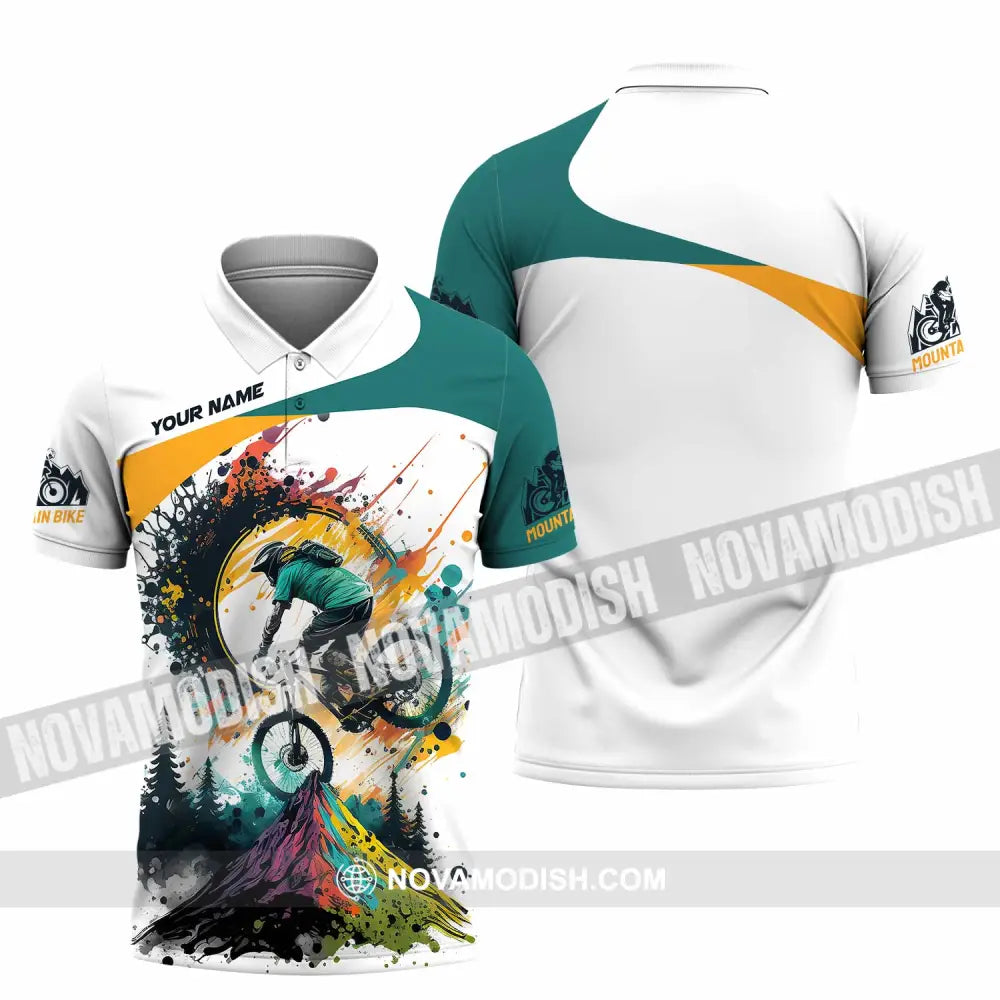 Unisex Shirt - Custom The Mountain Bike Shirt Polo Shirt / S T-shirt