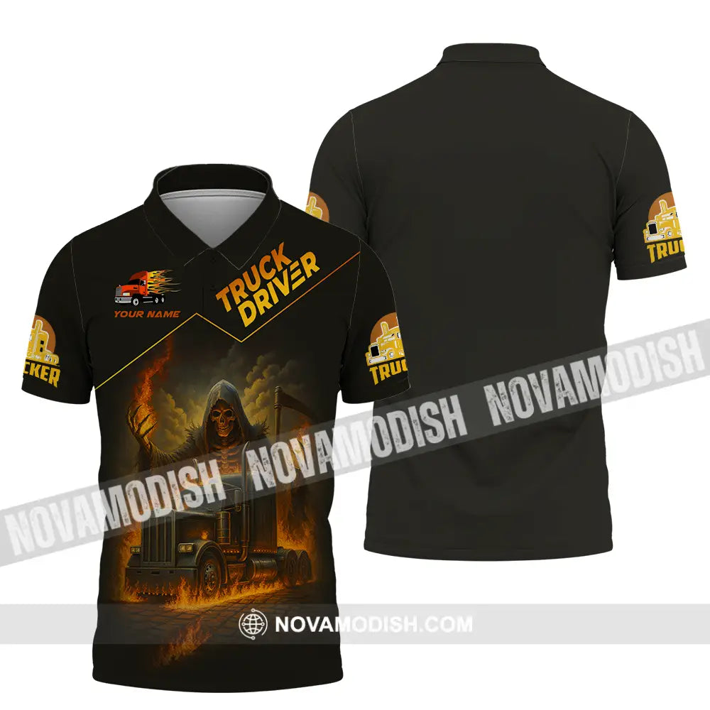 Unisex Shirt - Custom Truck Driver Shirt Polo Shirt / S T-shirt