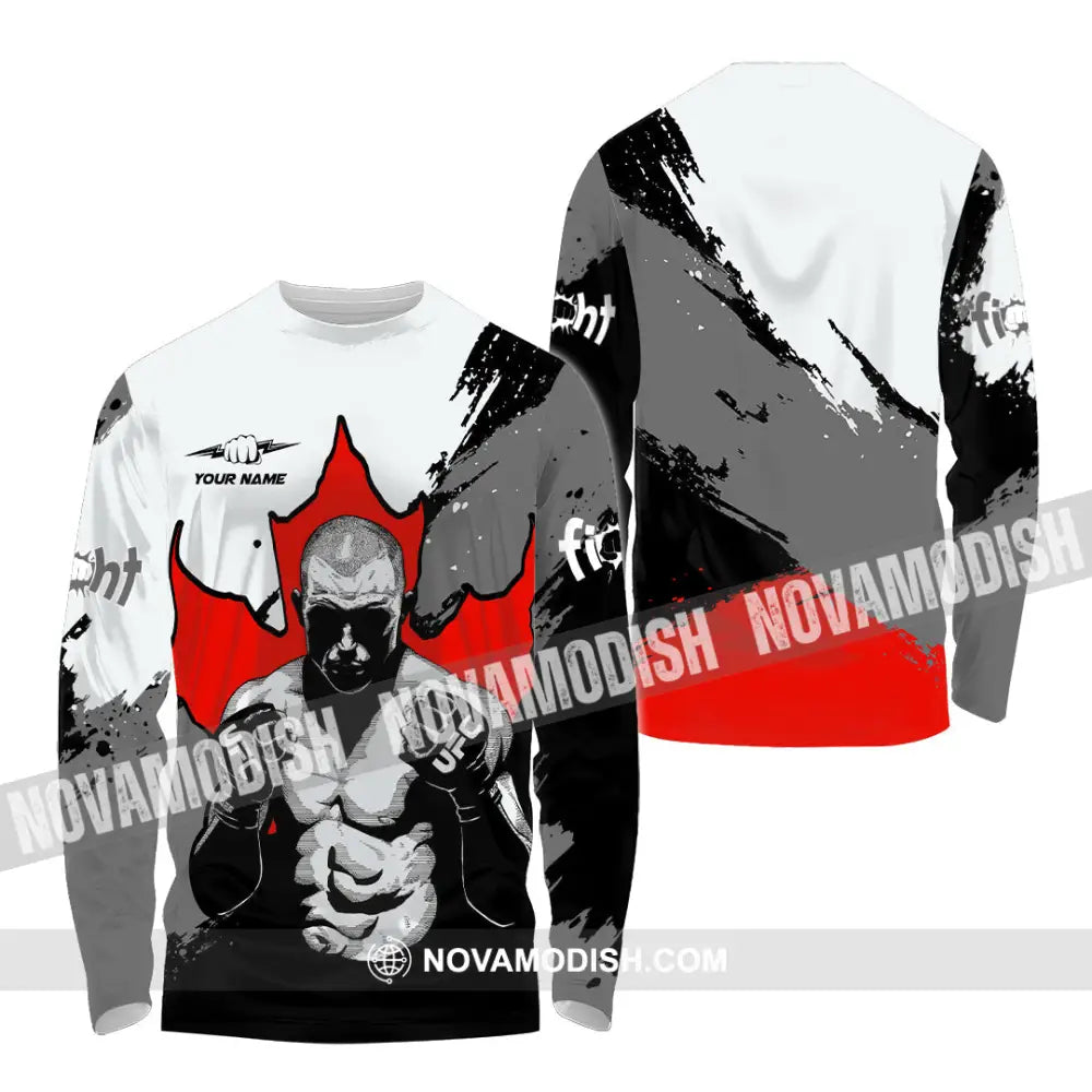 Unisex Shirt - Custom Try Your Hard Fight Man Sport Shirt Long Sleeve Shirt / S T-shirt