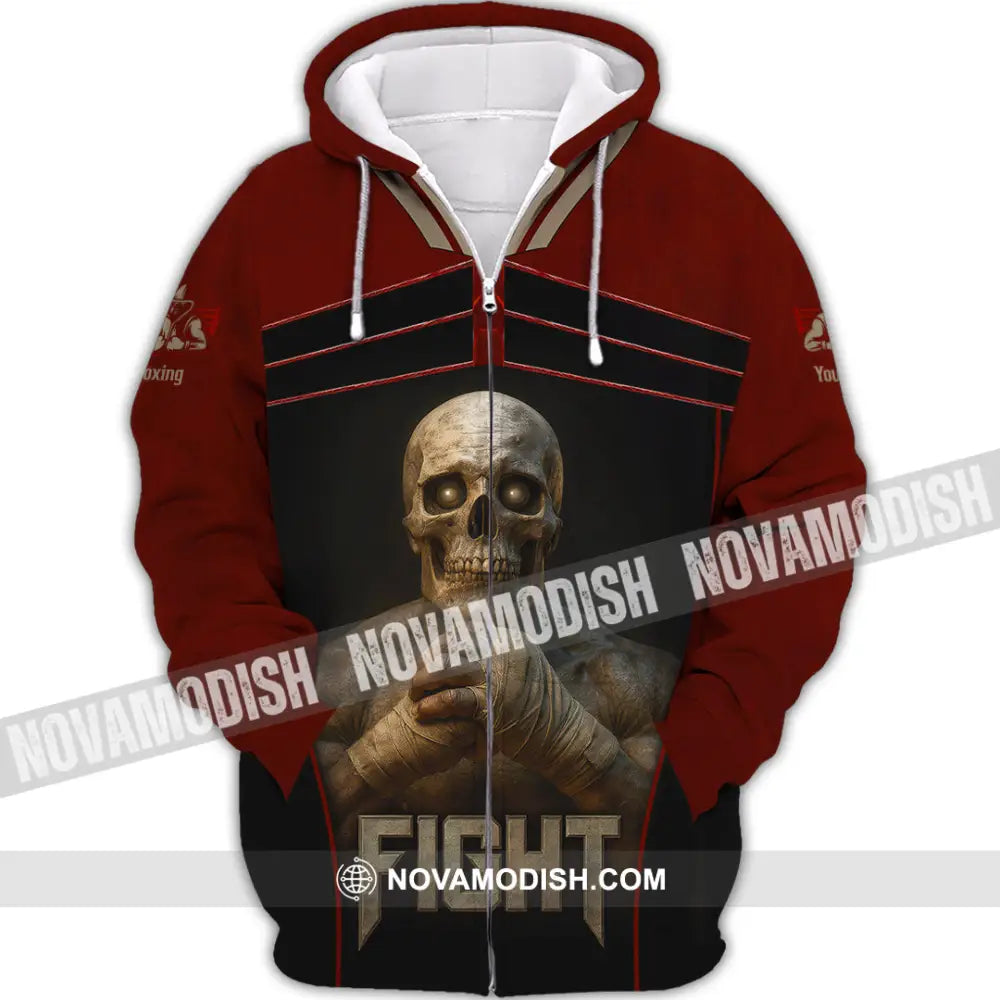 Unisex Shirt - Custom Try Your Hard Fight Man Sport Shirt Zipper Hoodie / S T-shirt