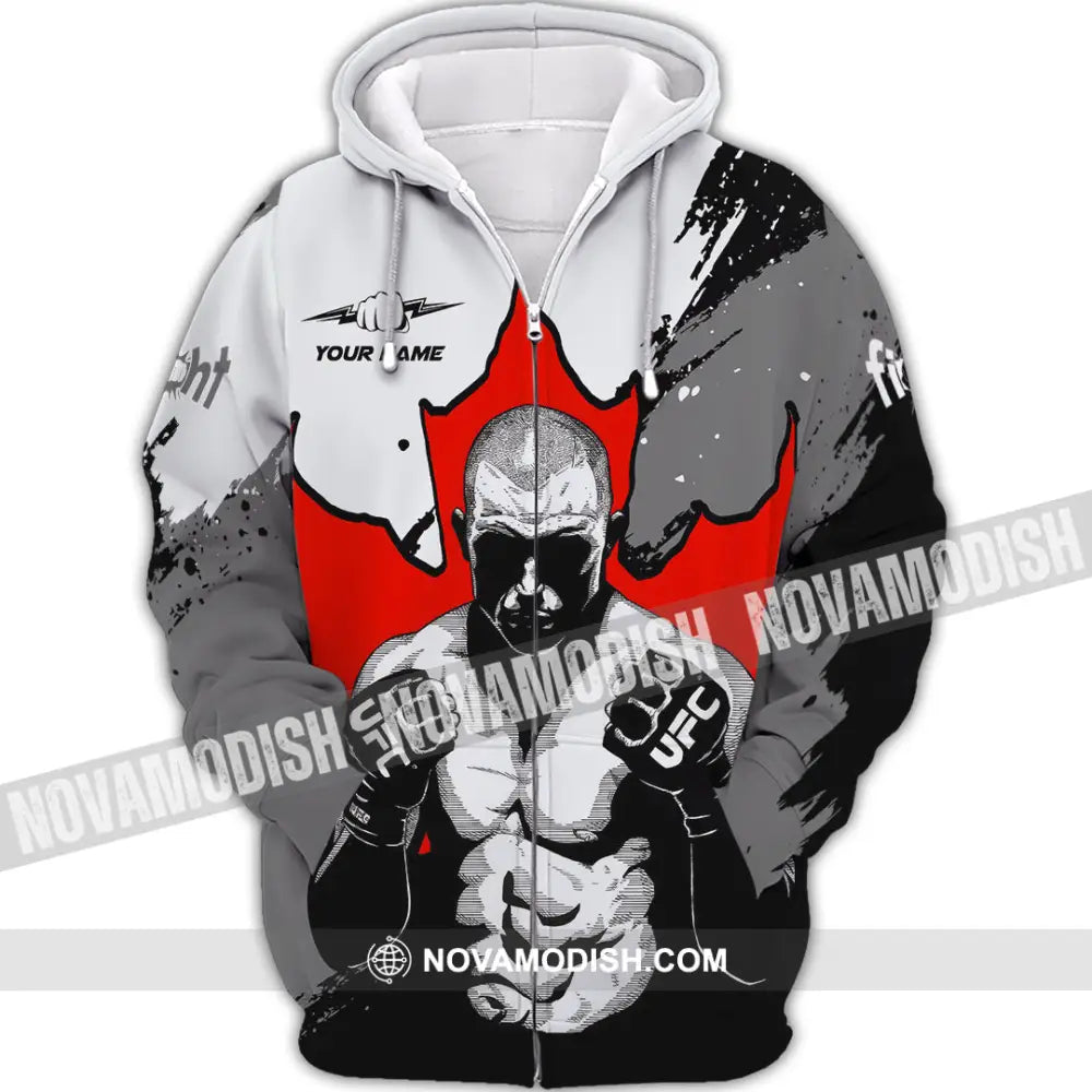 Unisex Shirt - Custom Try Your Hard Fight Man Sport Shirt Zipper Hoodie / S T-shirt