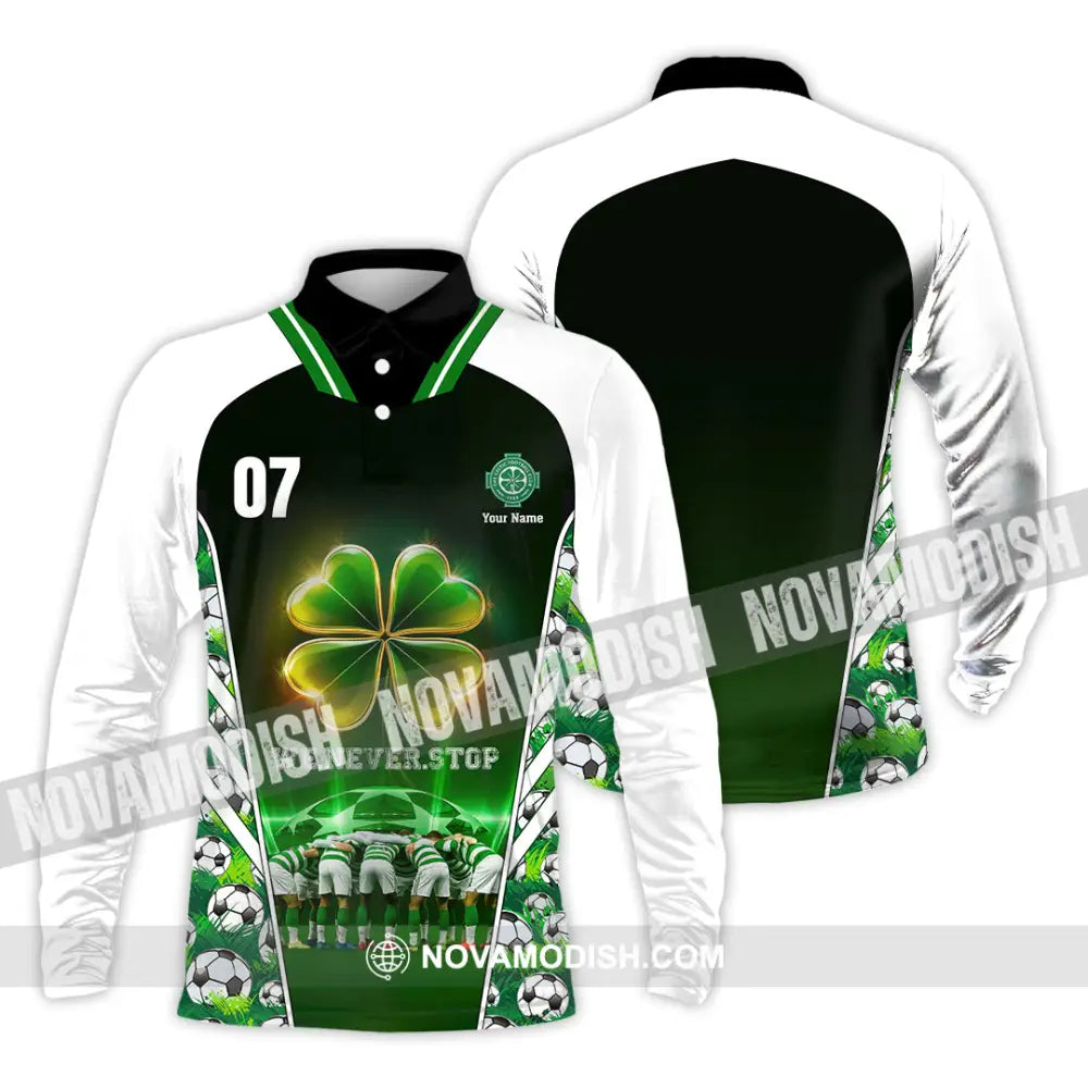 Unisex Shirt - Custom We Never Stop Sport Shirt Long Sleeve Polo / S T-shirt