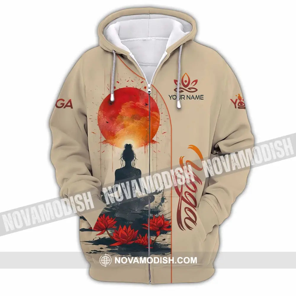 Unisex Shirt - Custom Yoga Relax Shirt Zipper Hoodie / S T-shirt