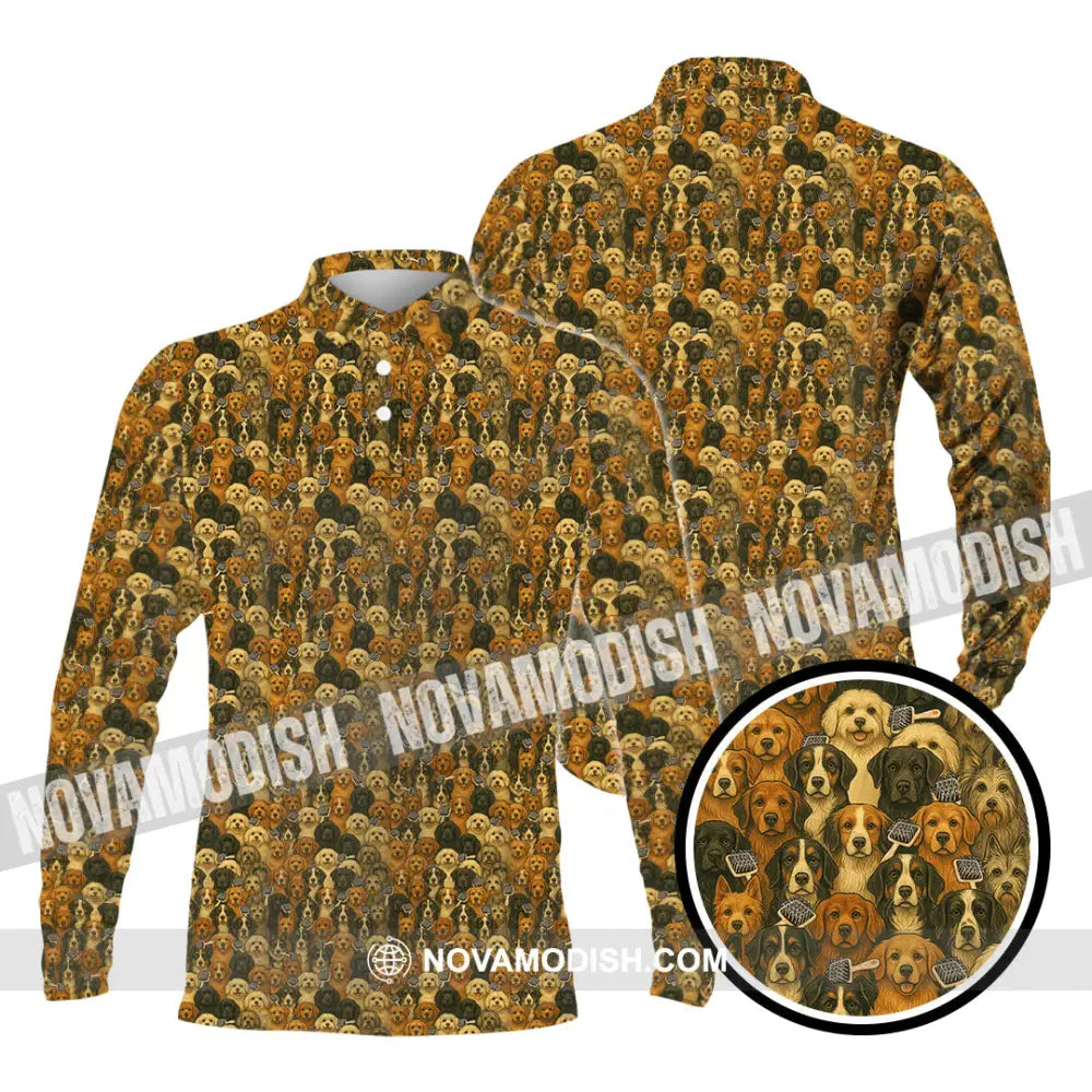 Unisex Shirt - Dog Groomer Pet Lover Shirt Long Sleeve Polo / S T-shirt