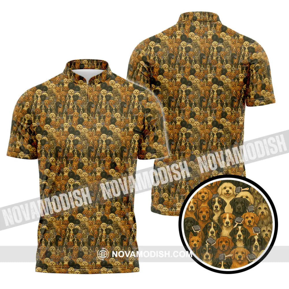 Unisex Shirt - Dog Groomer Pet Lover Shirt Zipper Polo Shirt / S T-shirt