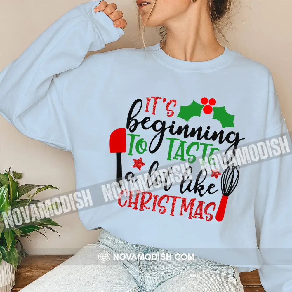 Unisex Shirt Tatse Like Christmas Long Sleeve Sweater Gift For / Blue S T-Shirt