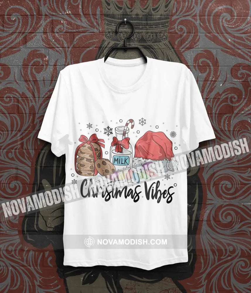 Unisex T-Shirt Christmas Vibes Christmas Hoodie Gift For Premium Tee / White S T-Shirt